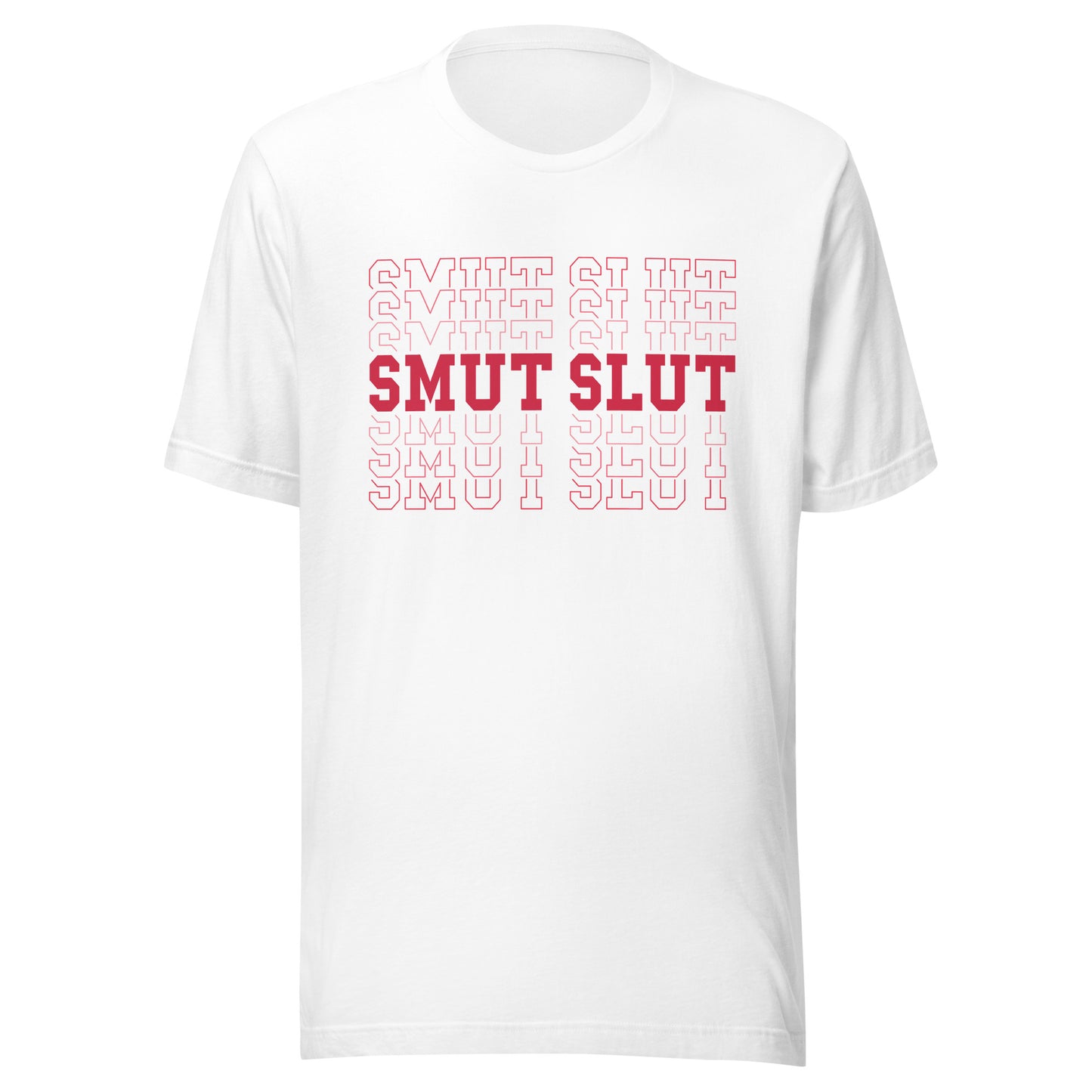 smut slut varsity t-shirt