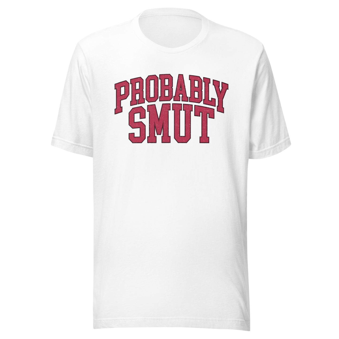 probably smut varsity t-shirt
