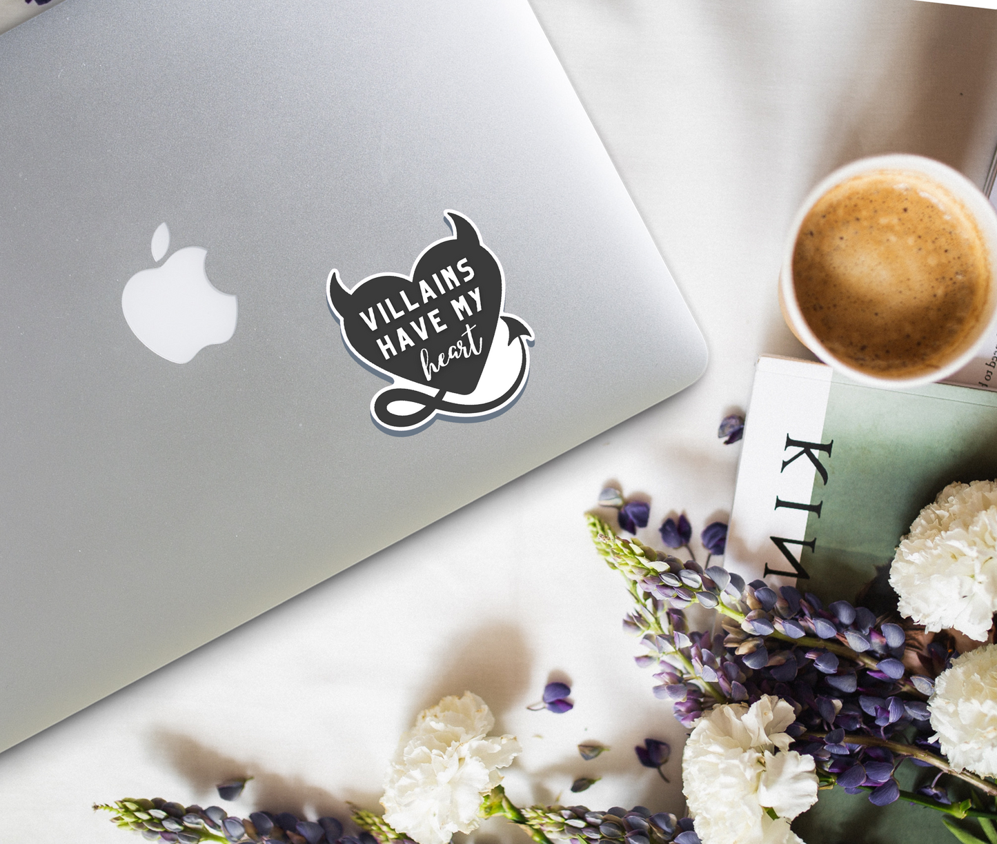 villains have my heart sticker