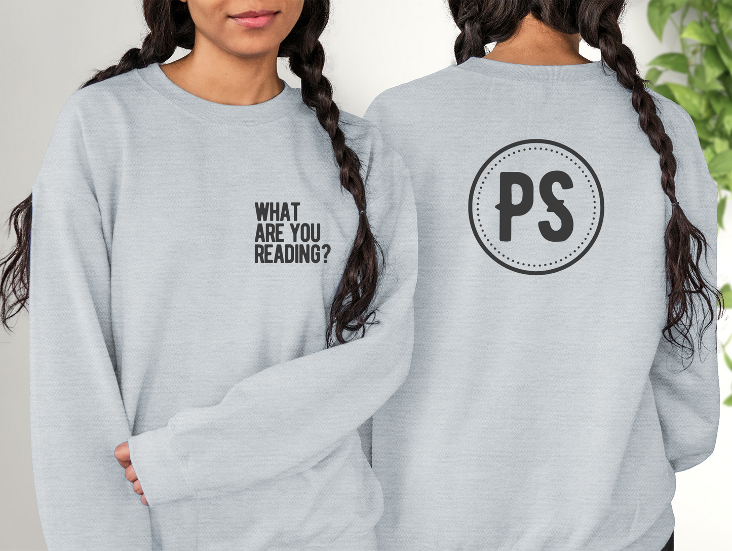 what are you reading/PS logo sweatshirt