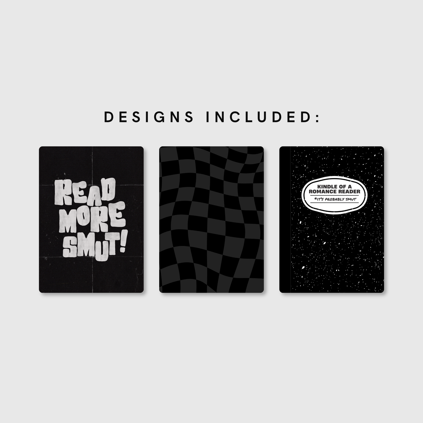 dark romance kindle case inserts (pack of 3) – probably smut