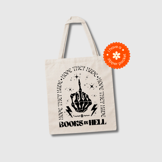 hope they have books in hell canvas tote