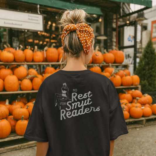 no rest for smut readers (white) t-shirt