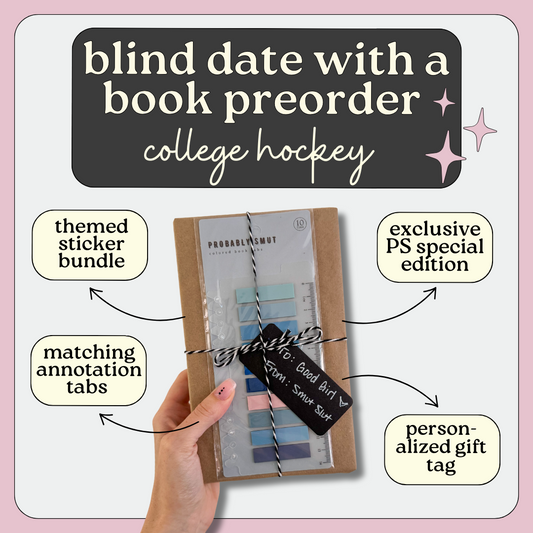 COLLEGE HOCKEY special edition blind date with a book PREORDER