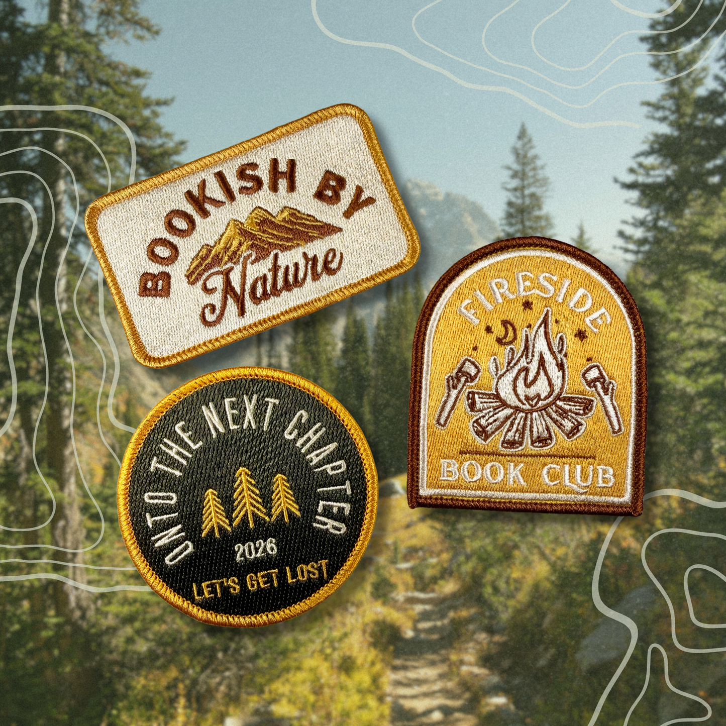 bookish patches (set of 3)