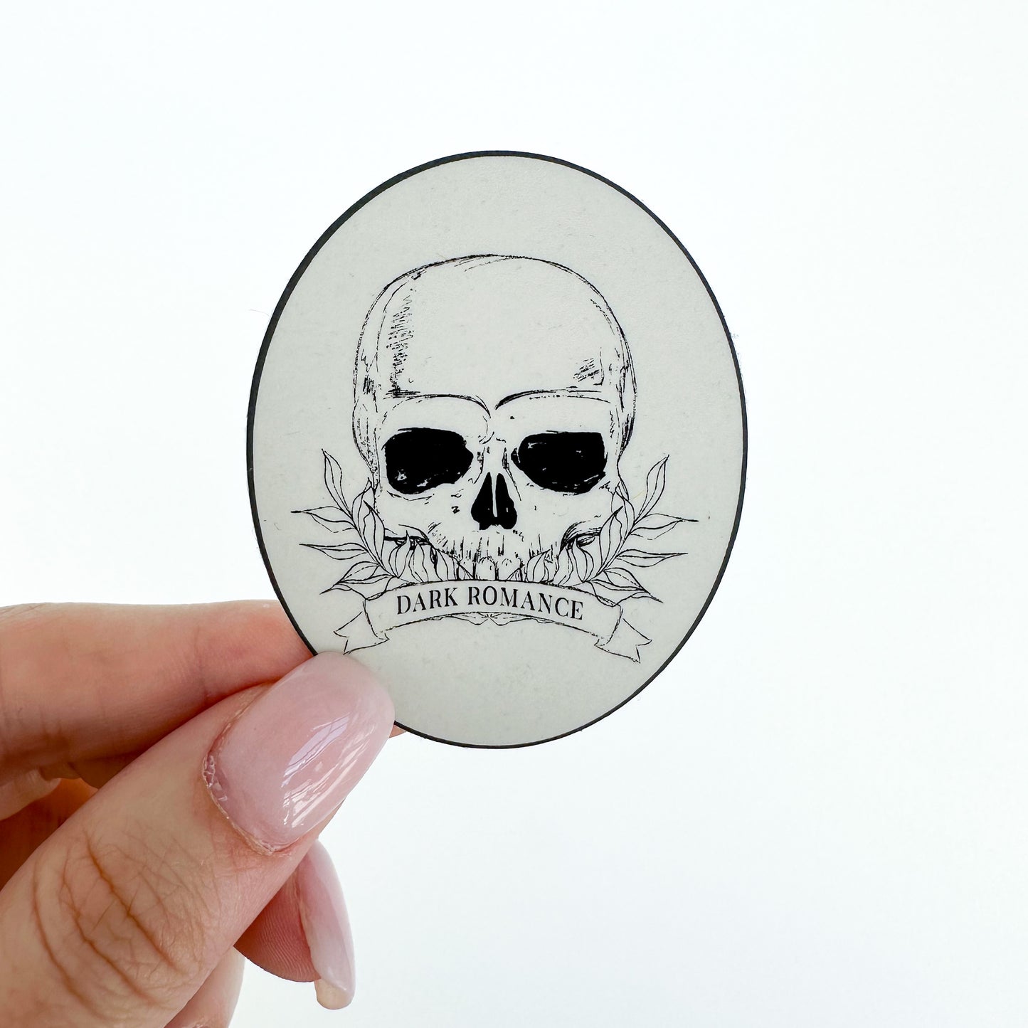 dark romance skull sticker