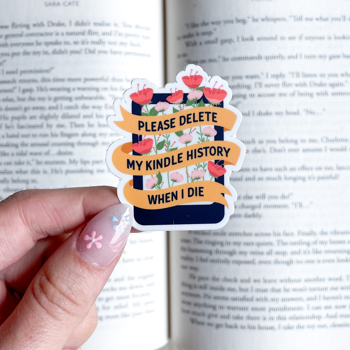 please delete my kindle history when I die sticker