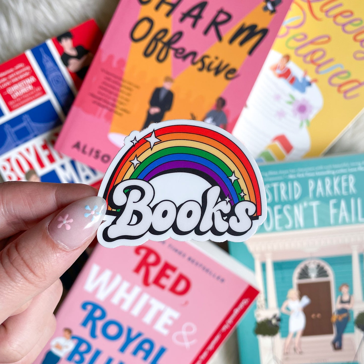 rainbow books sticker