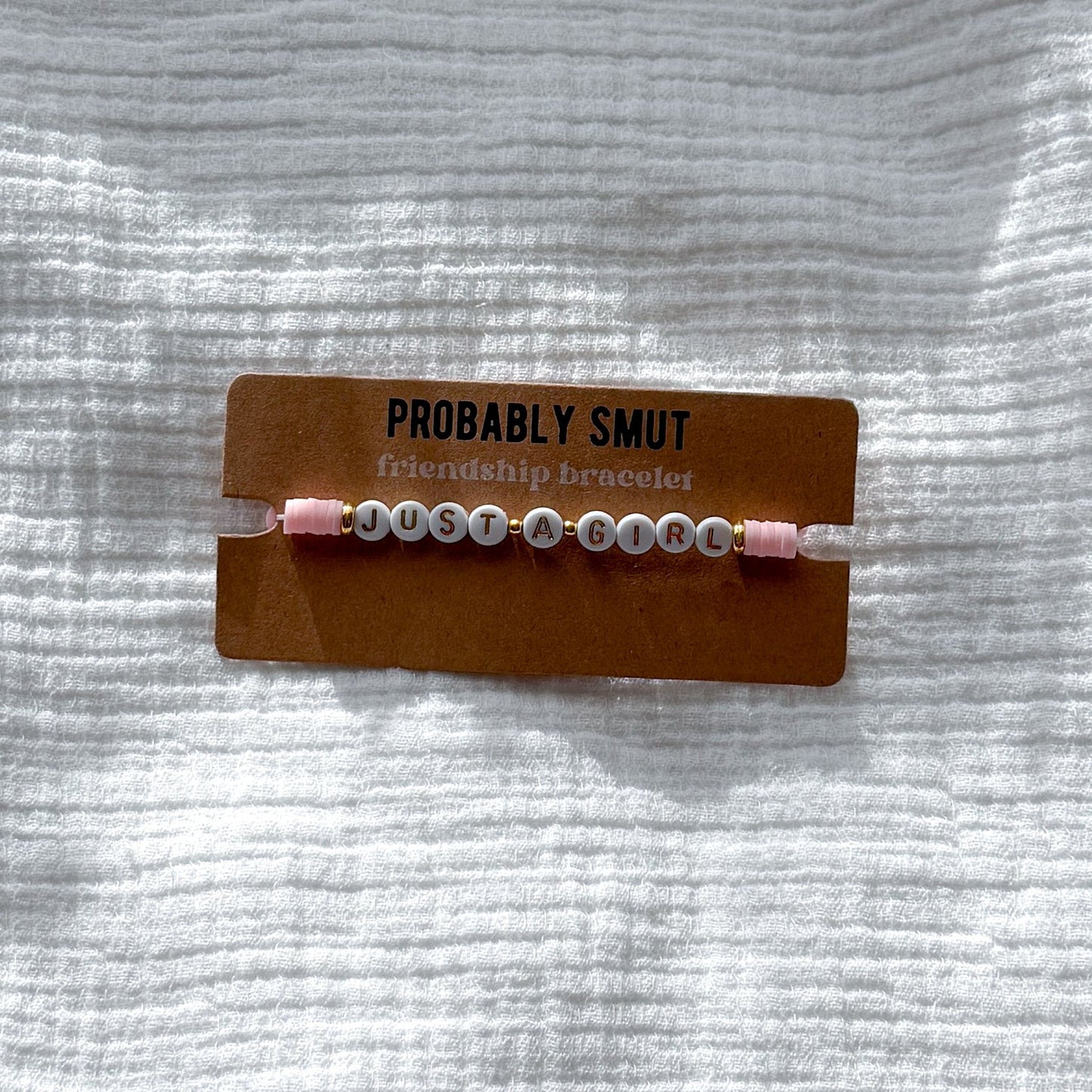 just a girl friendship bracelet