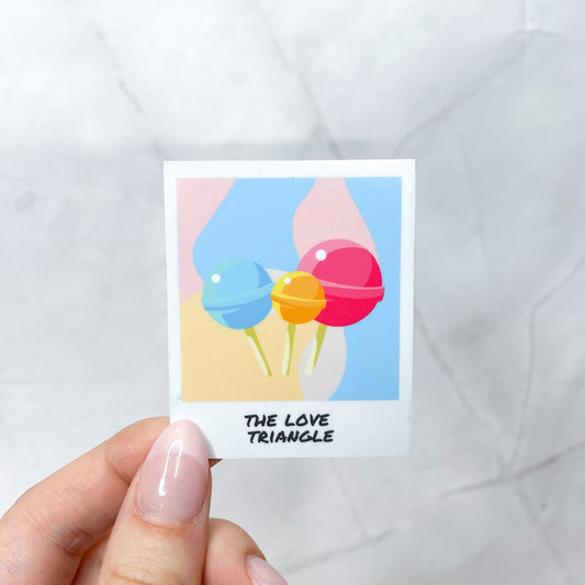 love triangle polaroid sticker
