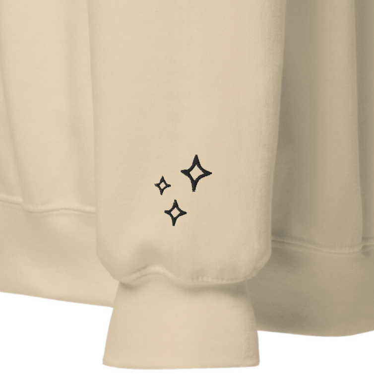 to the stars who listen embroidered sweatshirt (w/ sleeves embroidered)