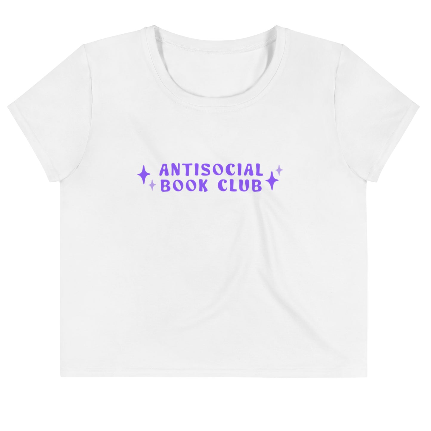 antisocial book club crop tee