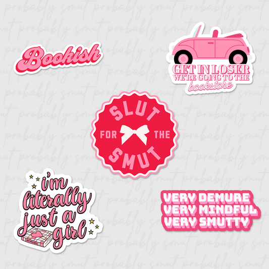book girlie sticker pack