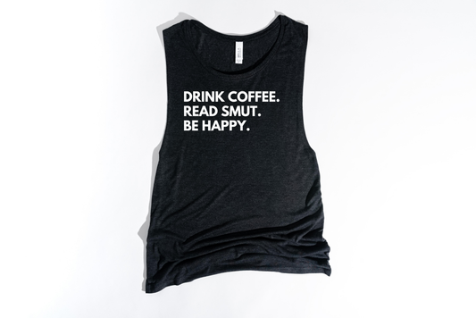 drink coffee muscle tank