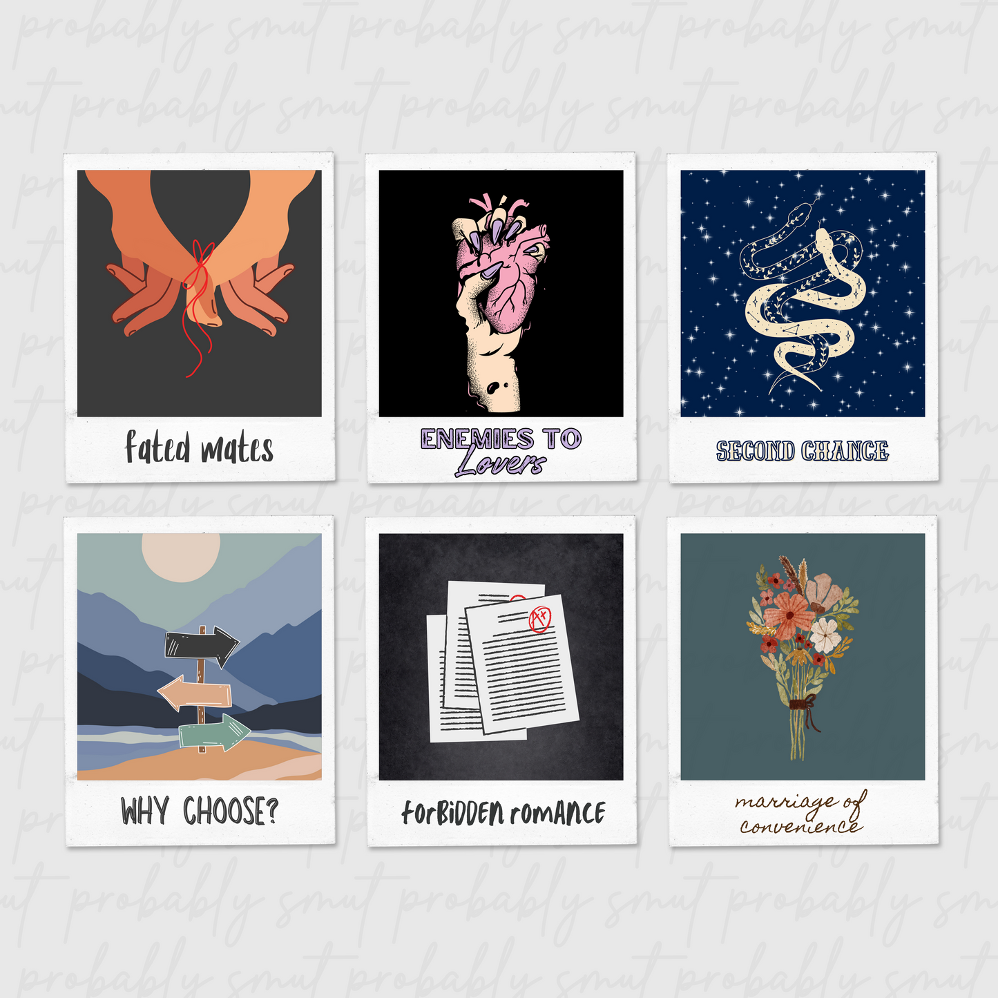 trope polaroid sticker pack #1