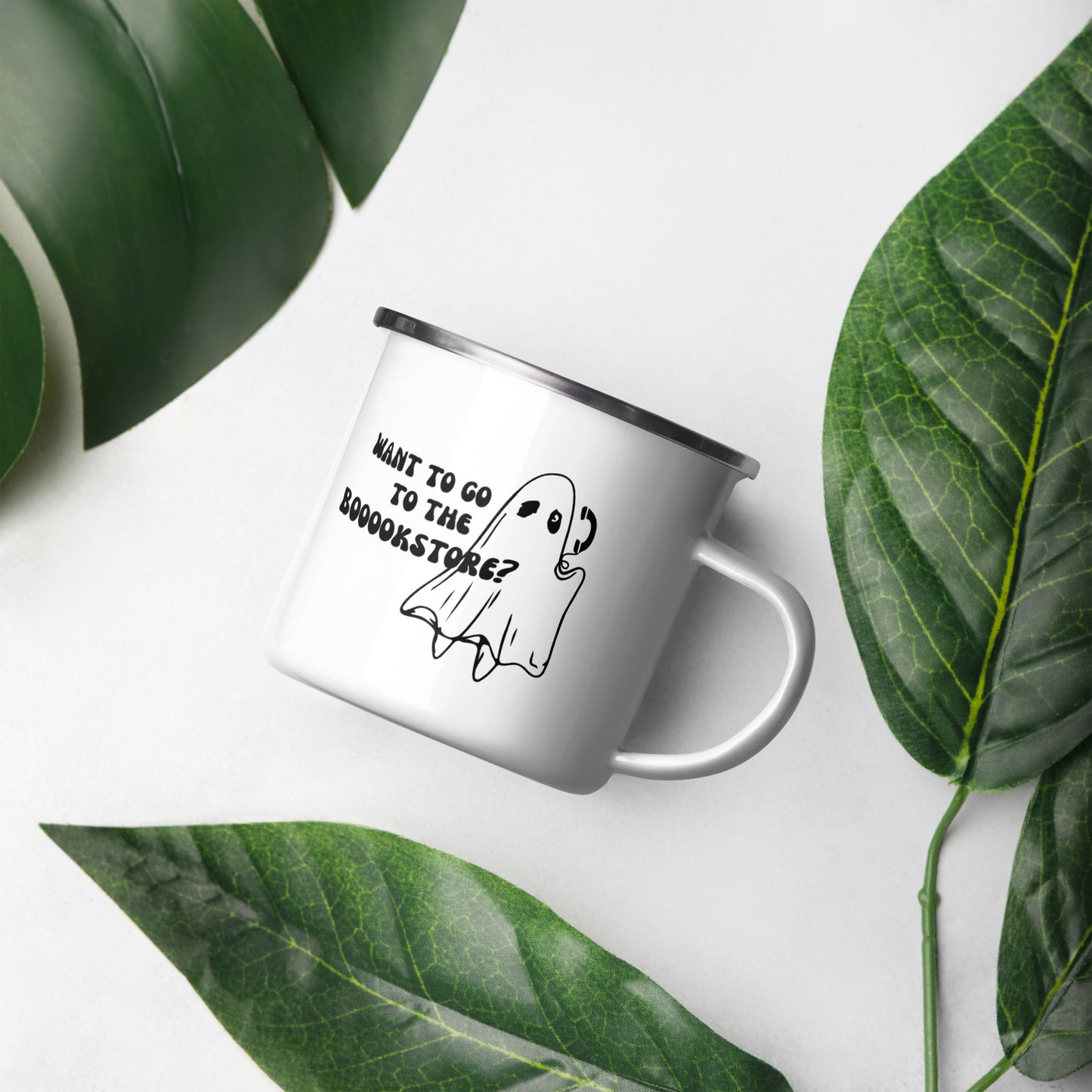 want to go to the booookstore enamel mug