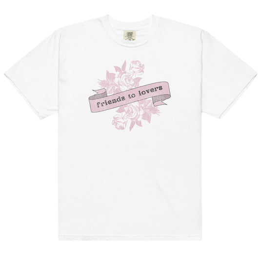 friends to lovers t-shirt in white