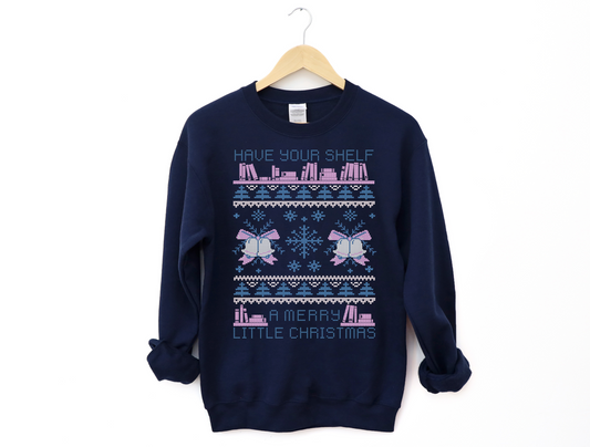 have yourshelf a merry little christmas ugly xmas sweatshirt