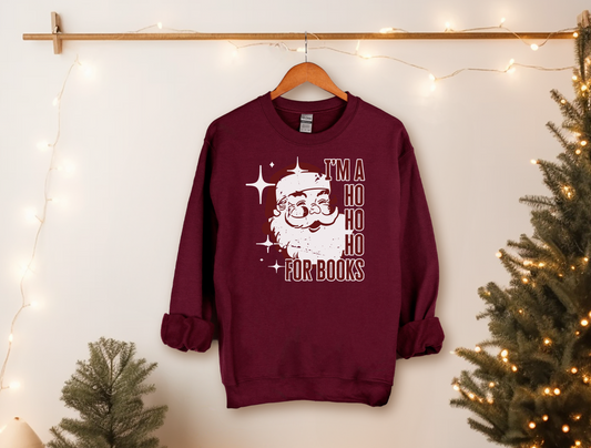 ho ho ho for books sweatshirt