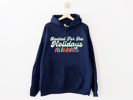 booked for the holidays hoodie