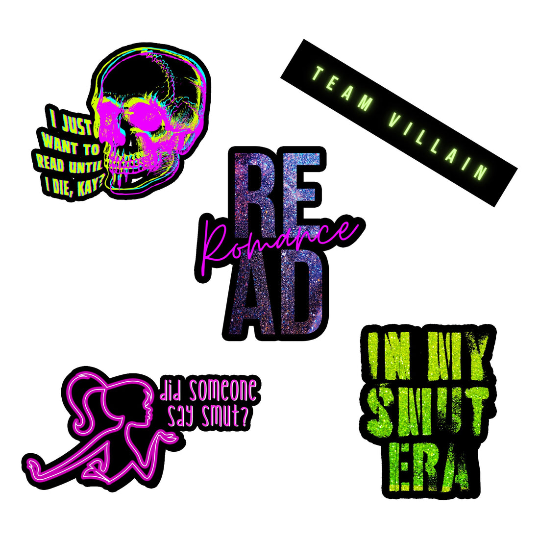 neon sticker bundle – probably smut