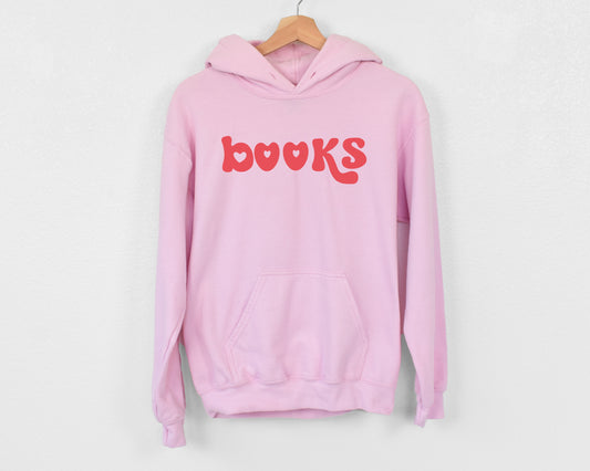 heart books hoodie