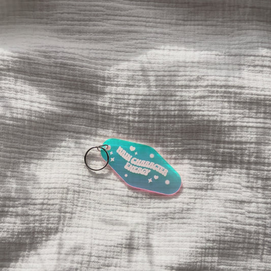 main character energy keychain