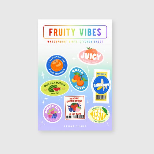 fruity vibes sticker sheet