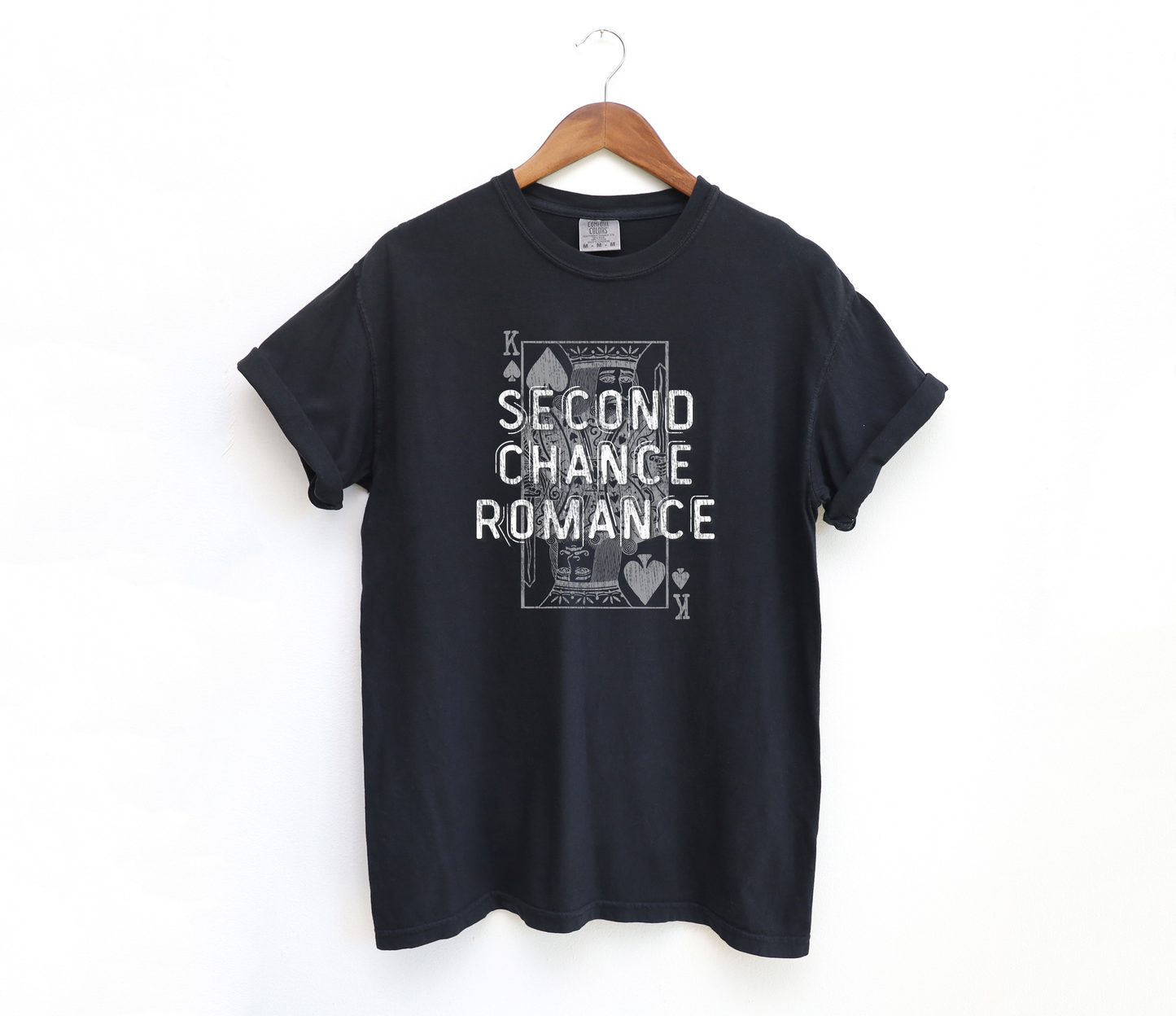 second chance romance t-shirt in black