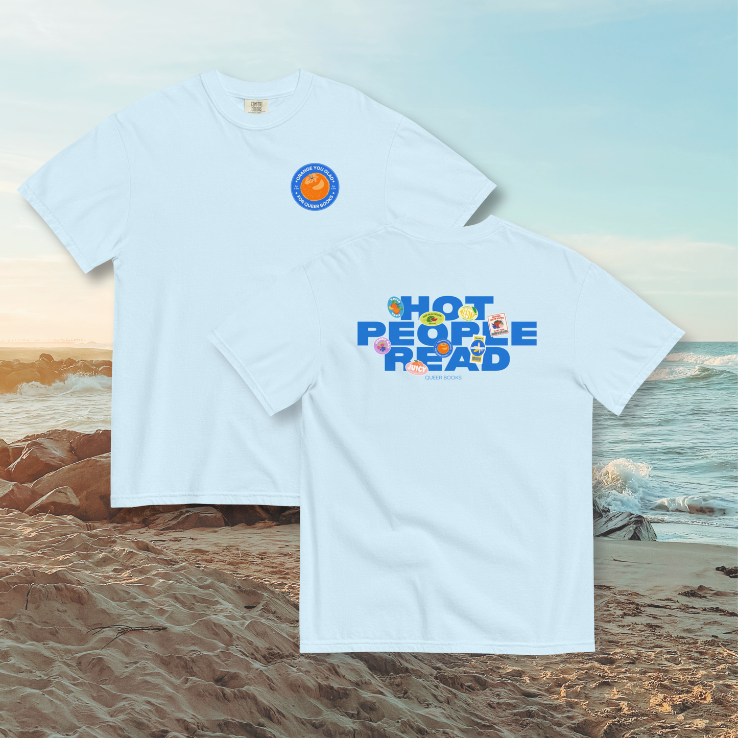 hot people read queer books t-shirt