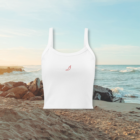 chili pepper embroidered tank top