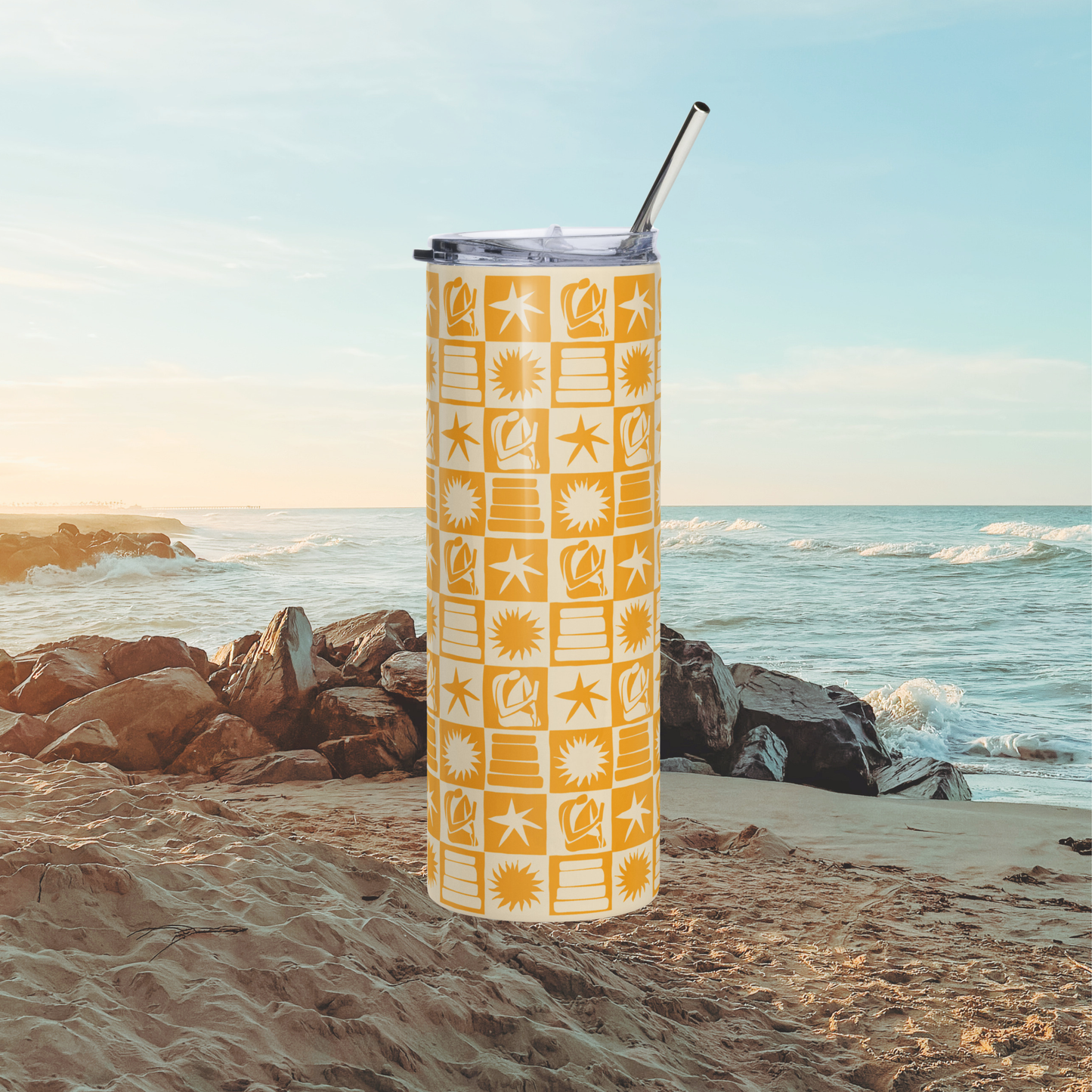 bookish summer sun (yellow) tumbler