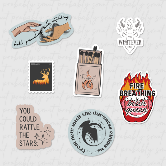 Throne of Glass series sticker pack