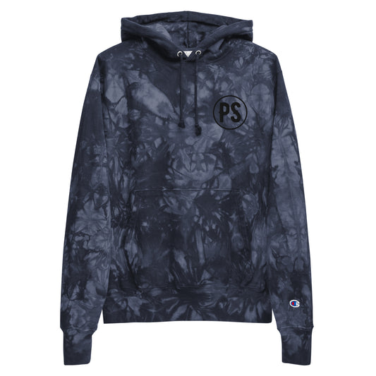 PS logo embroidered tie-dye hoodie