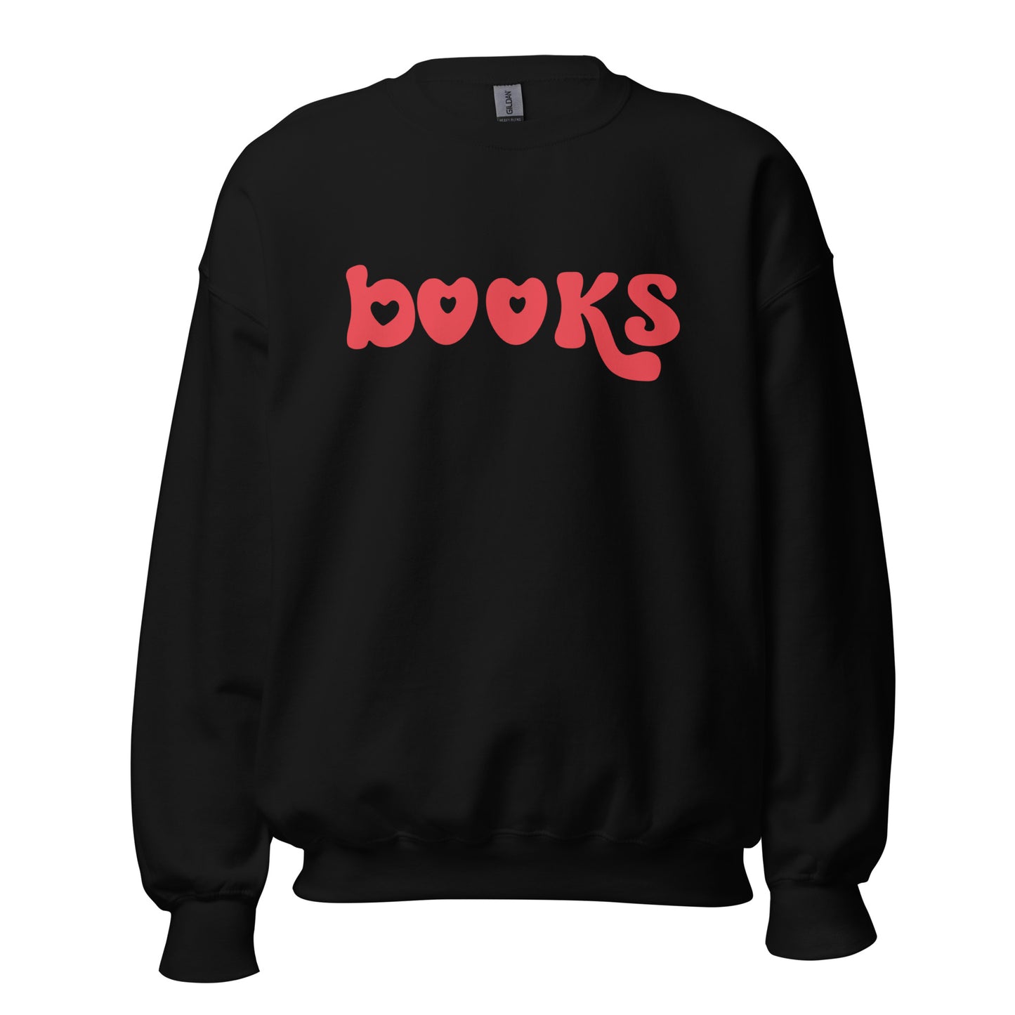 heart books sweatshirt
