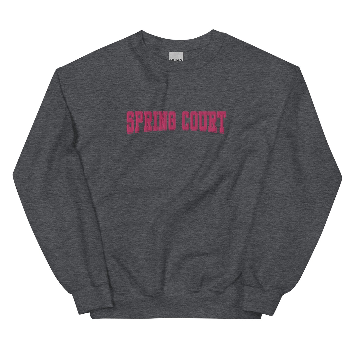 spring court varsity embroidered sweatshirt