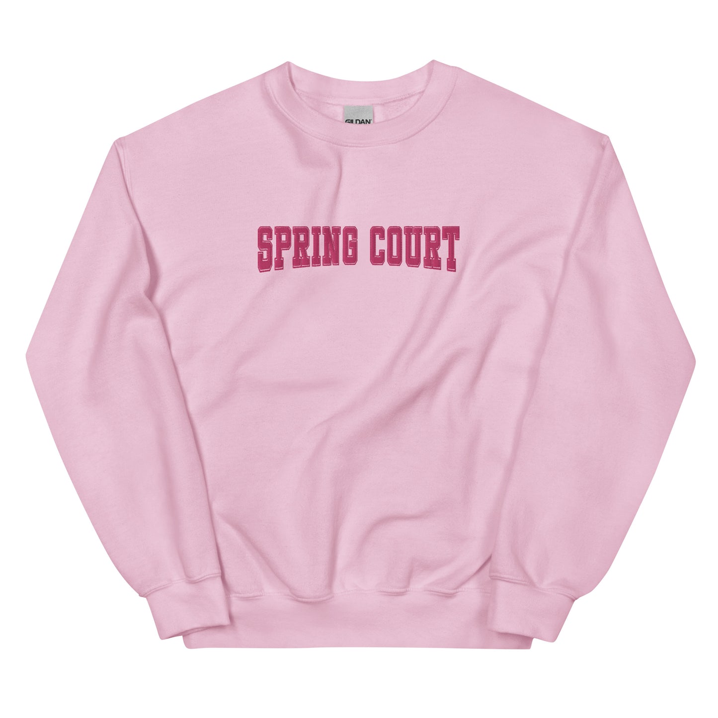 spring court varsity embroidered sweatshirt