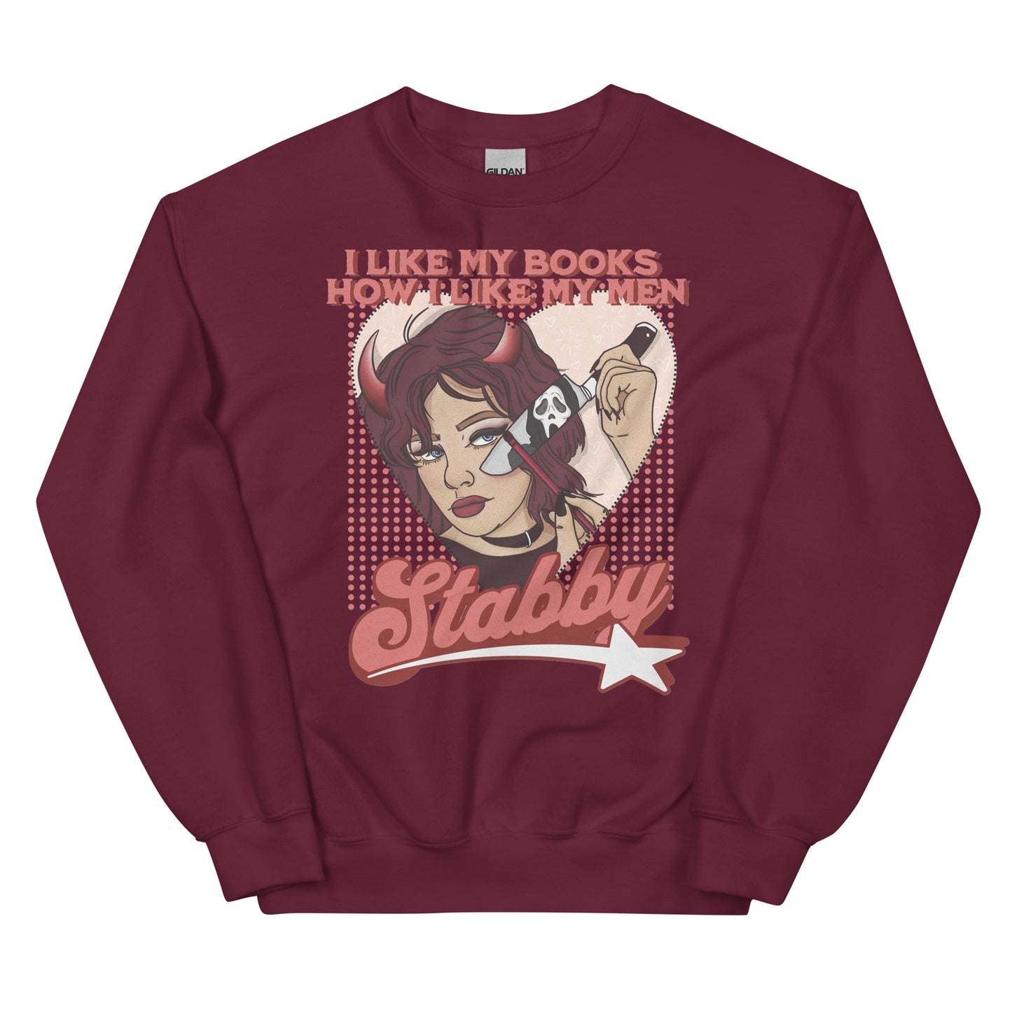 stabby sweatshirt