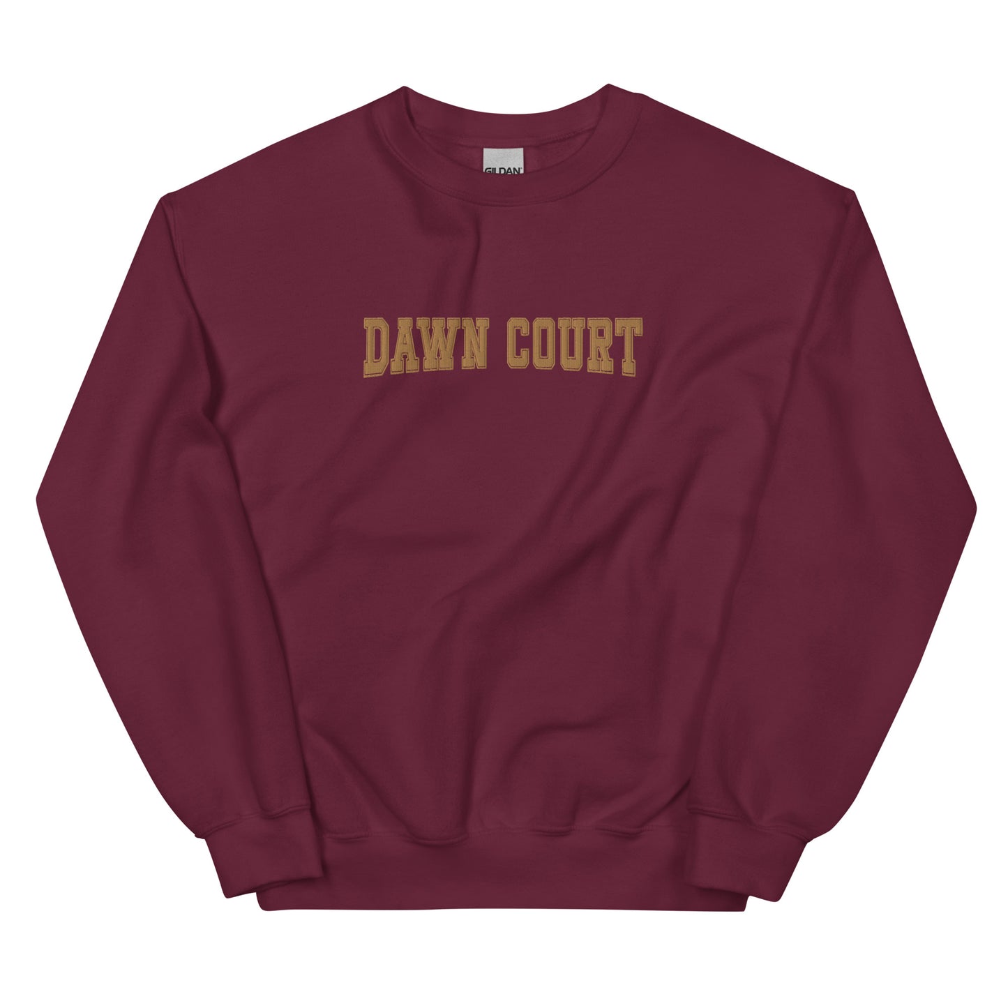 dawn court varsity embroidered sweatshirt