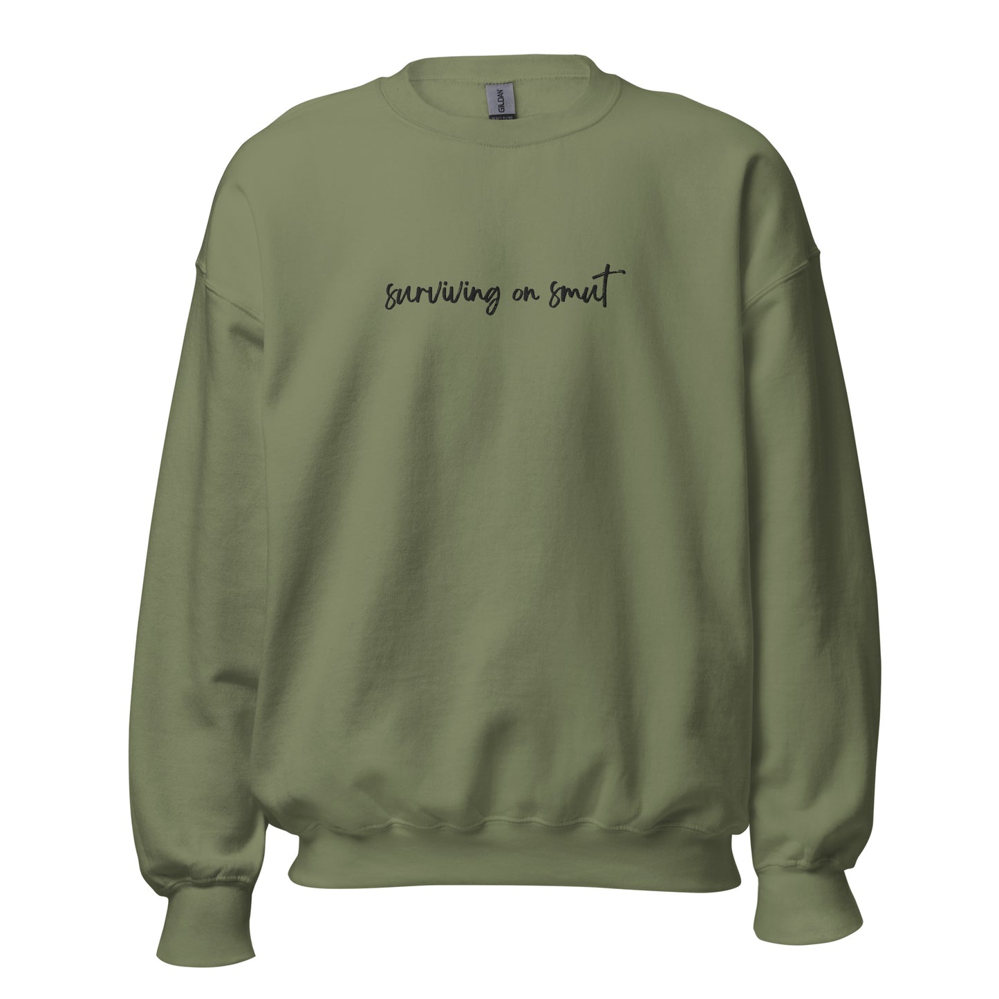 surviving on smut embroidered sweatshirt