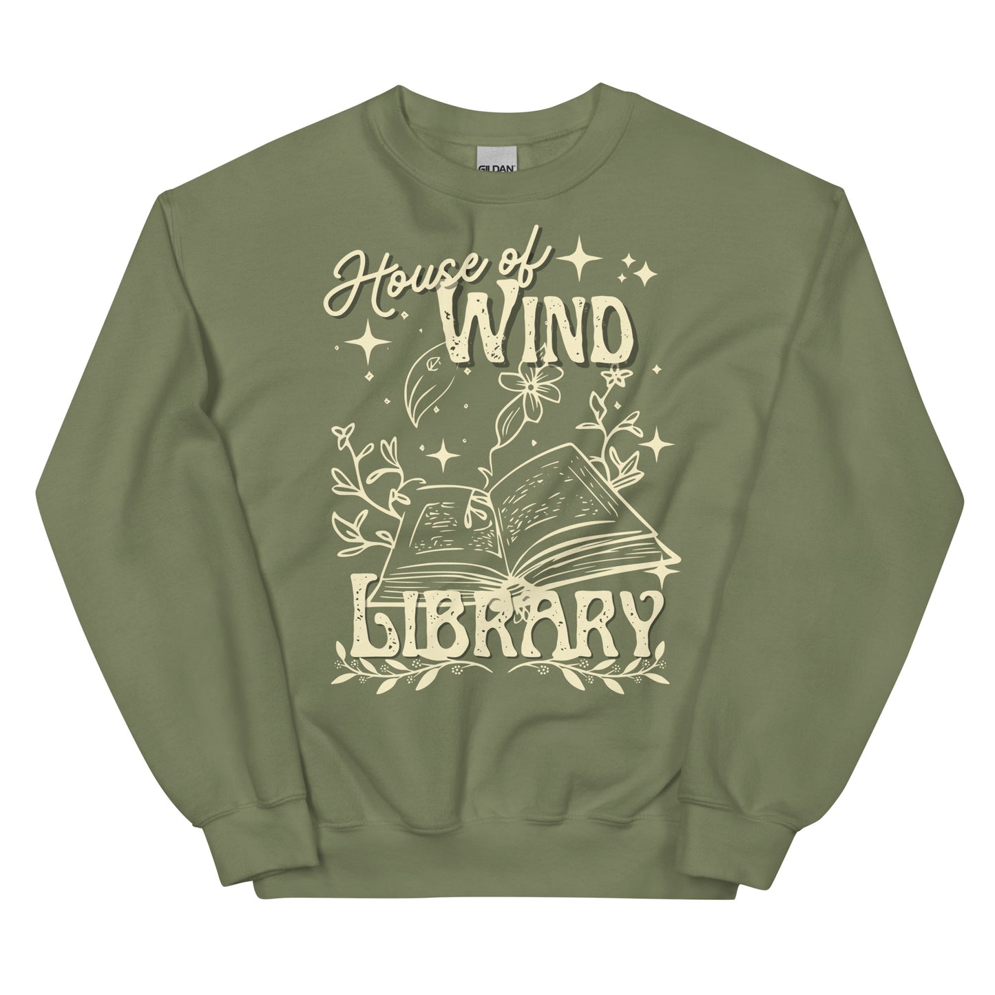 house of wind library sweatshirt