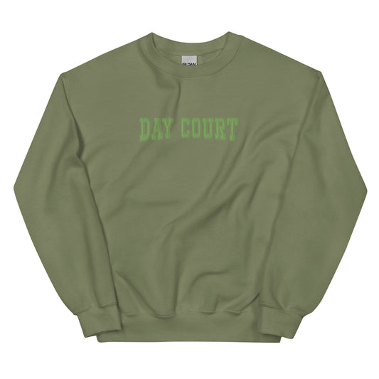 day court varsity embroidered sweatshirt