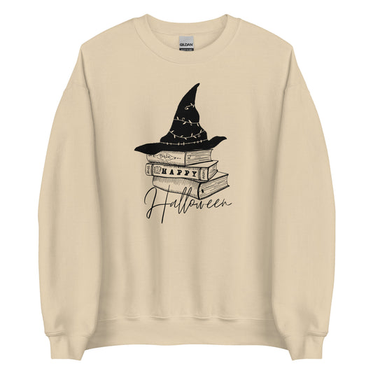 happy halloween books sweatshirt