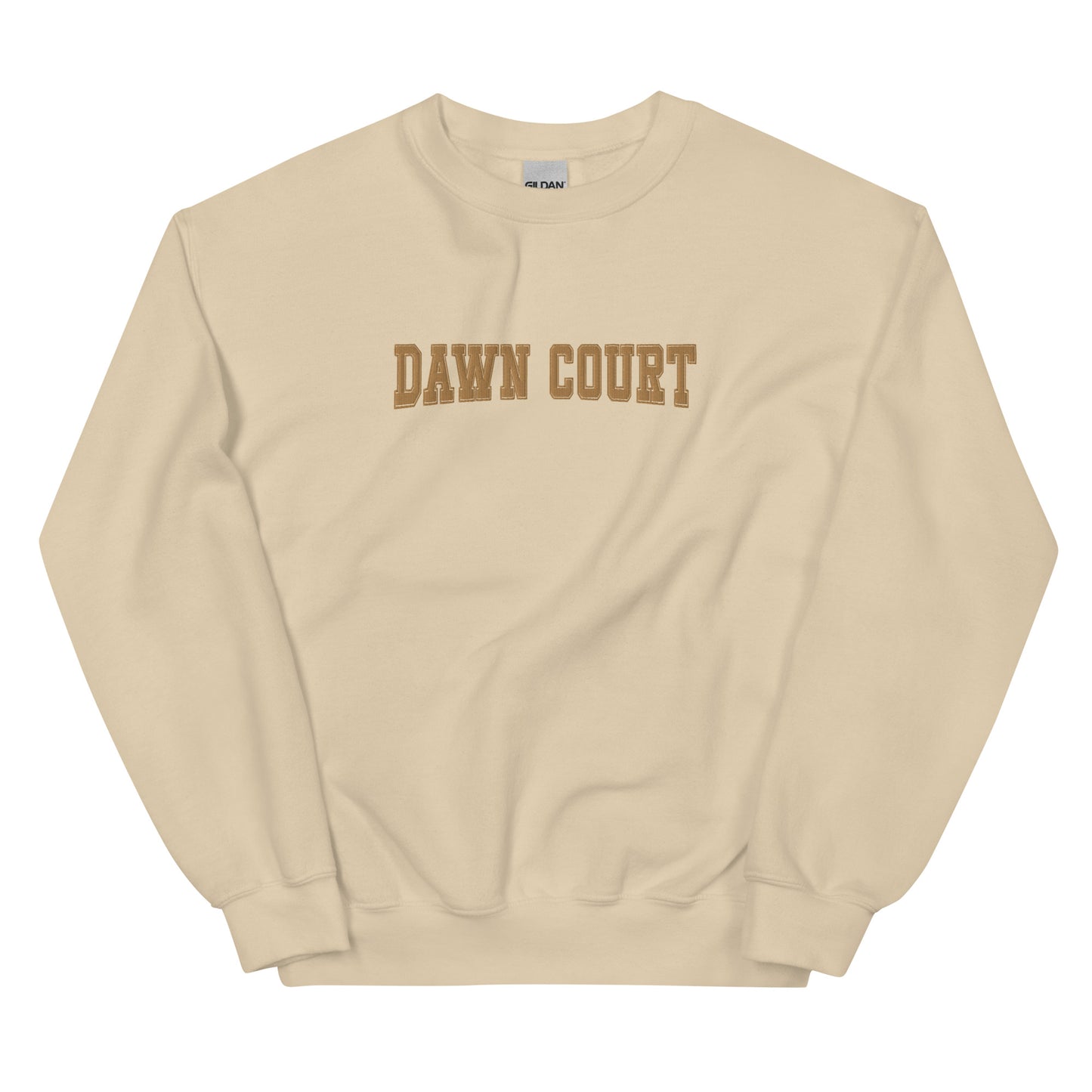 dawn court varsity embroidered sweatshirt