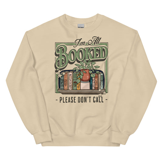 i'm all booked sweatshirt