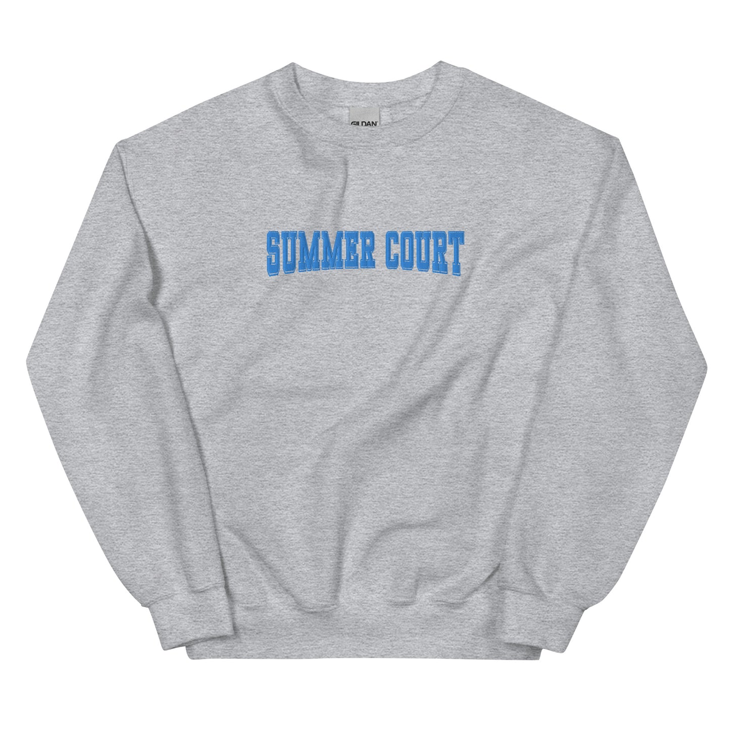 summer court varsity embroidered sweatshirt