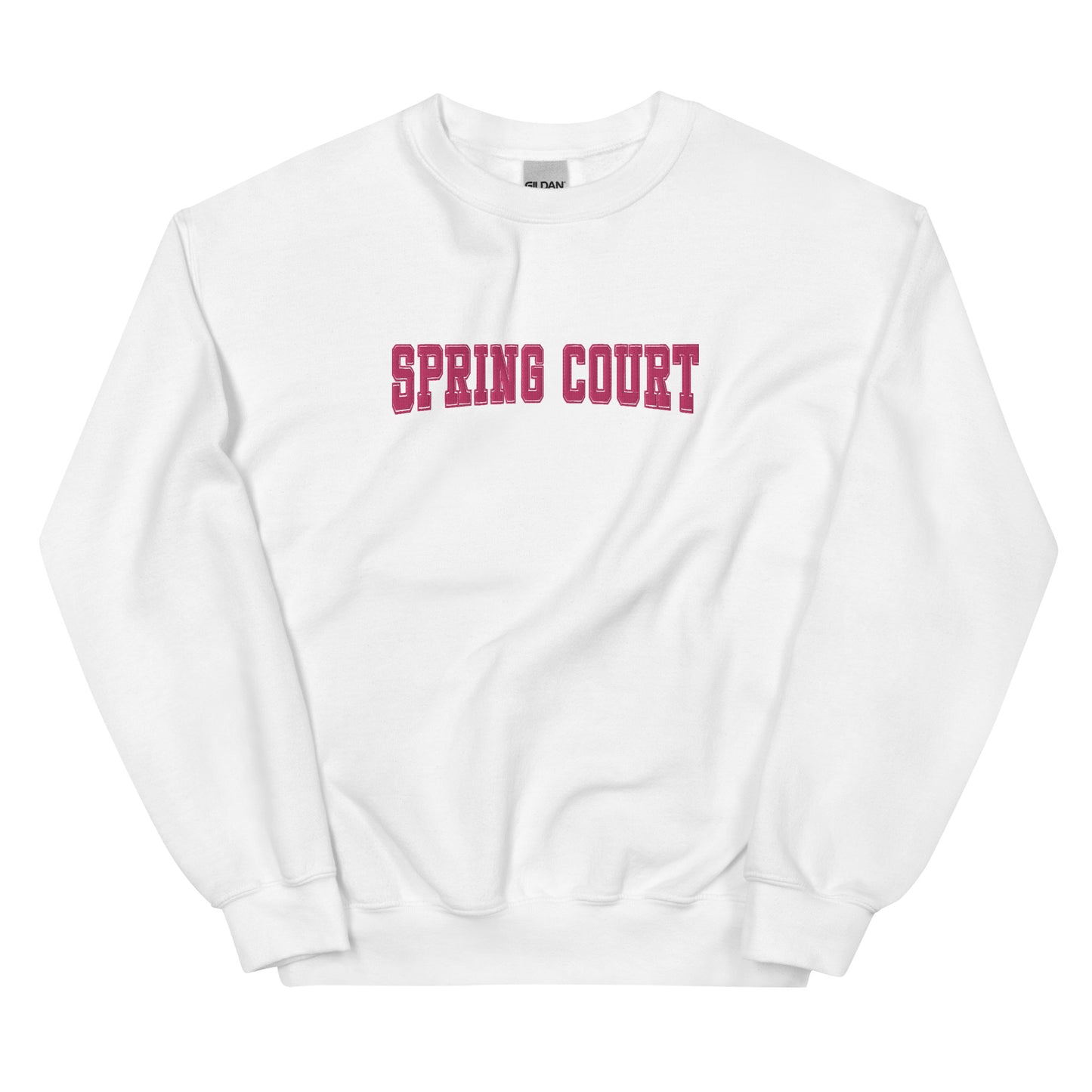 spring court varsity embroidered sweatshirt