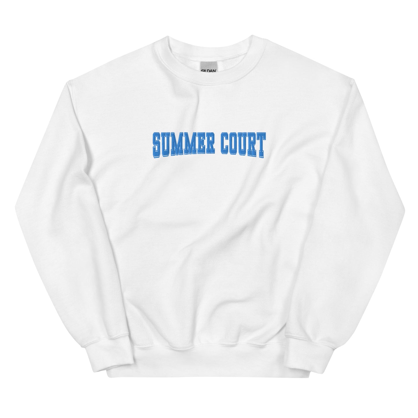 summer court varsity embroidered sweatshirt