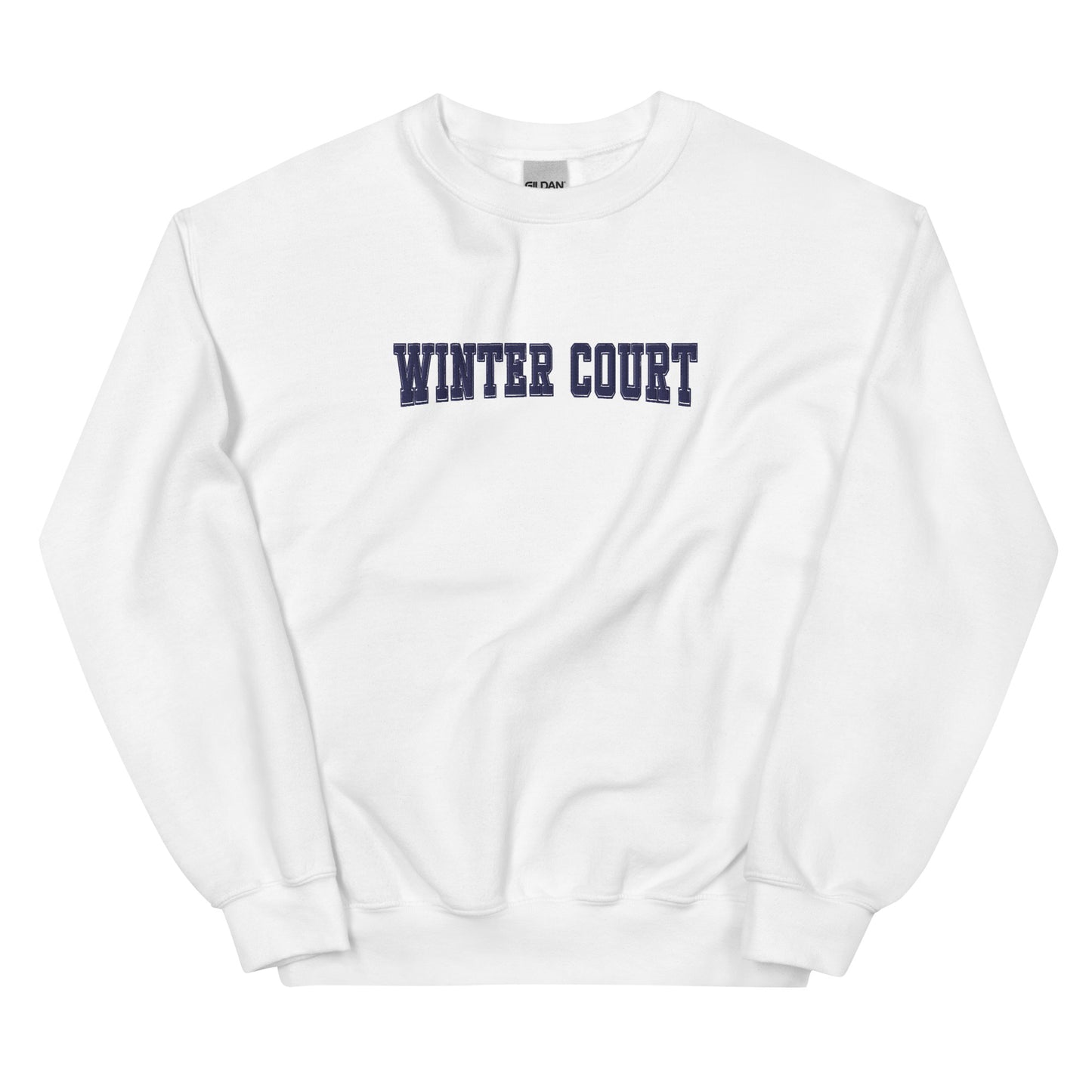 winter court varsity embroidered sweatshirt