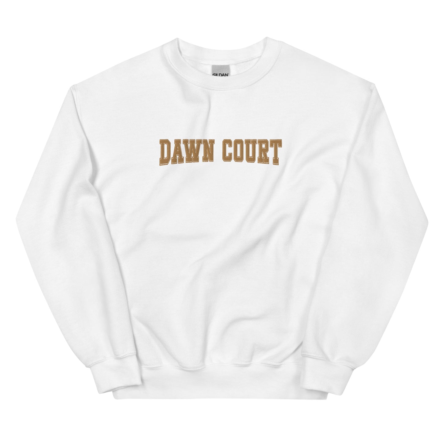 dawn court varsity embroidered sweatshirt